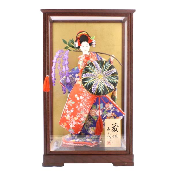 Üvegvitrin japán babákhoz 50cm