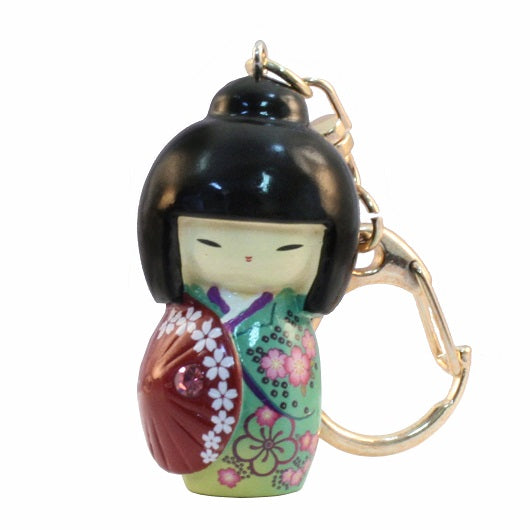Kokeshi kulcstartó Kasa Blue